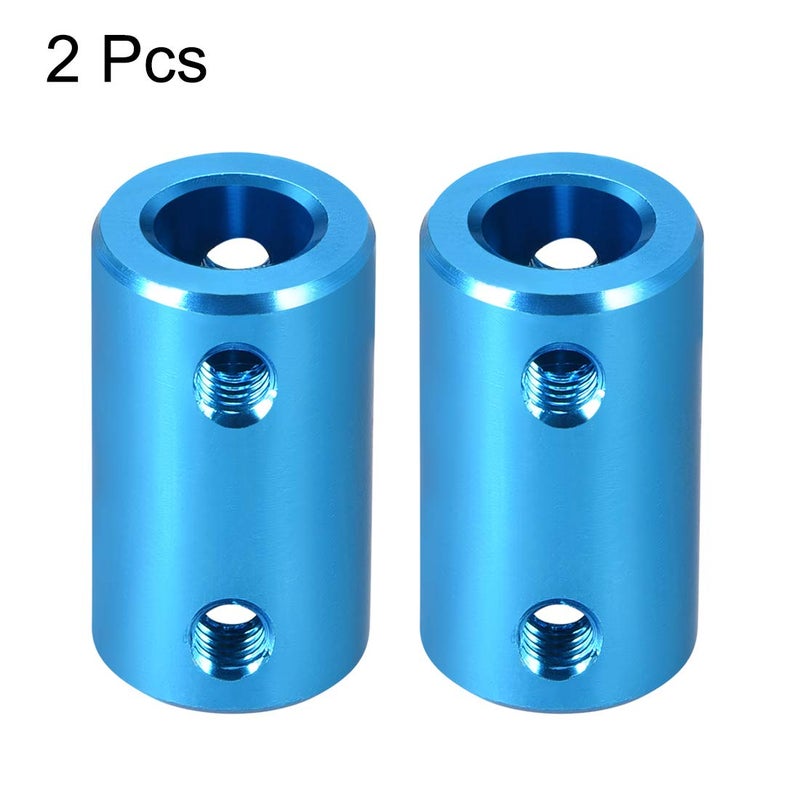 uxcell 8mm to 8mm Bore Rigid Coupling Set Screw L25XD14 Aluminum Alloy Shaft Coupler Connector for 3D Printers  Motor Accessories Blue 2pcs - Image 2